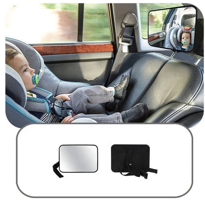 Adjustable Wide Car Rear Seat Mirror Baby/Child Seat Car Safety Mirror Monitor Square Safety Car Baby Mirror Car Interior
