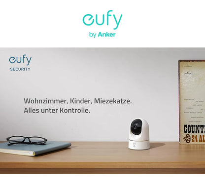 (EU stock)Eufy Security Indoor Cam 2K Indoor Security Camera Pit Pivot Security Camera