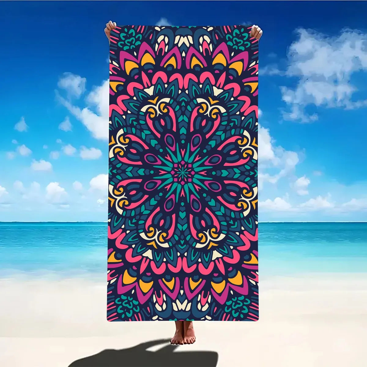 1PC Beach Towel Boho Design Bath Towels Extra Large Sand Free Quick Dry Travel Towels Gifts For Yoga Sports Adults