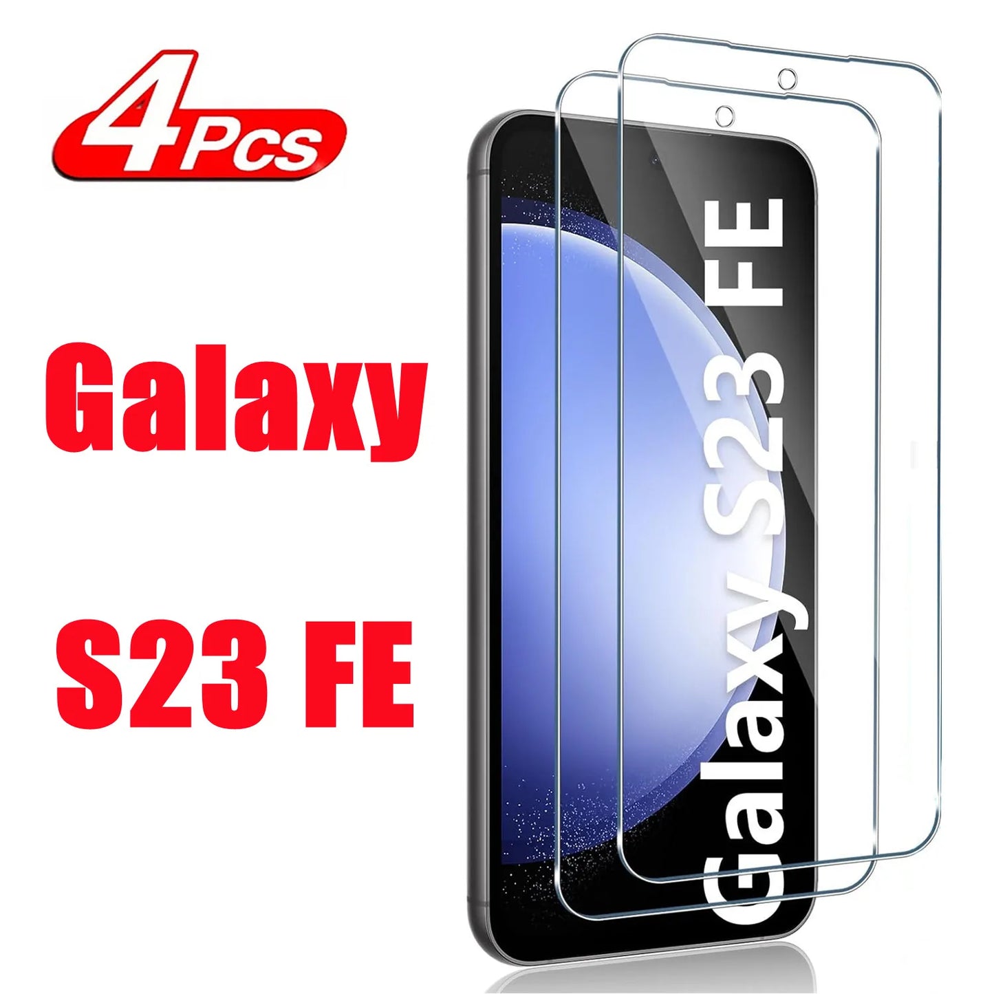 1/4Pcs Screen Protectors for Samsung Galaxy S23FE 5G Tempered Glass