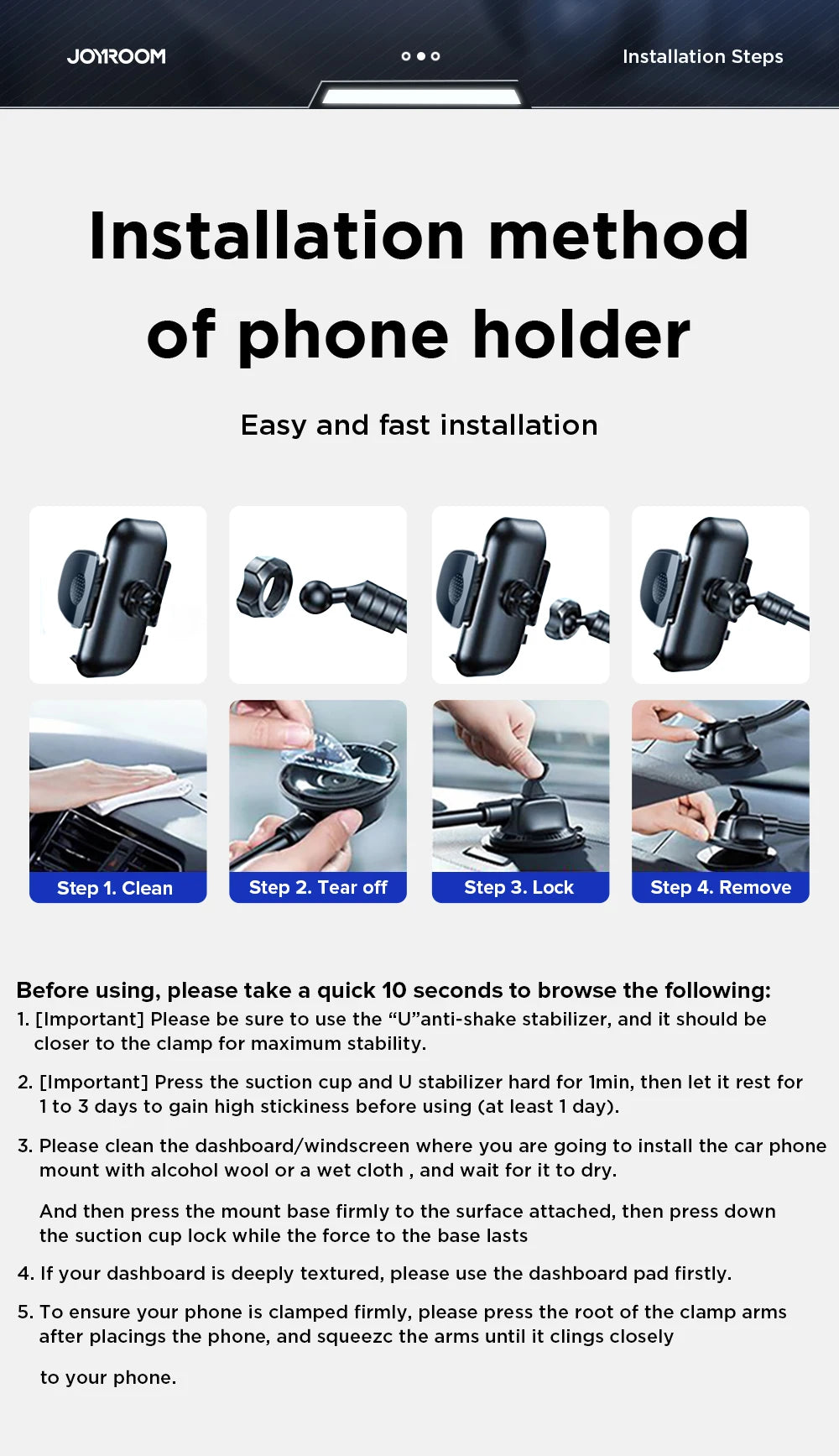 Dashboard Car Phone Holder【360° Widest View】9in Flexible Long Arm, Universal Handsfree Auto Windshield Air Vent Phone Mount 2025