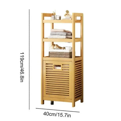 Dirty Clothes Basket Wood Vine Weaving Laundry Hamper Multi-function Bathroom Rack Large Capacity Laundry Baskets Storage Rack
