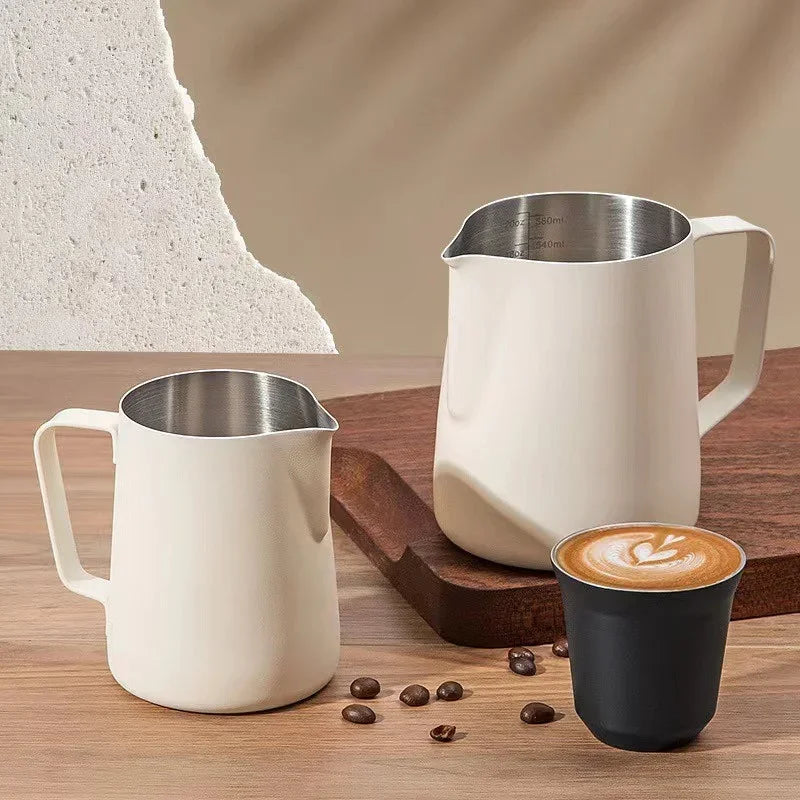Coffee Milk Frothing Pitcher Jug Stainless Steel With Scale Espresso Steaming Pitchers Professional Milk Foam Jug Barista Craft