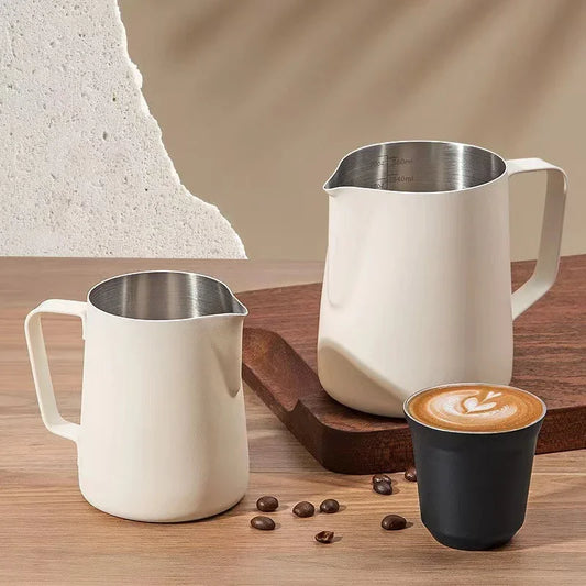 Coffee Milk Frothing Pitcher Jug Stainless Steel With Scale Espresso Steaming Pitchers Professional Milk Foam Jug Barista Craft