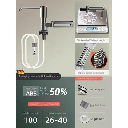 Kitchen sink soap dispenser sink detergent press household washing basin soap extension tube detergent pressurizer