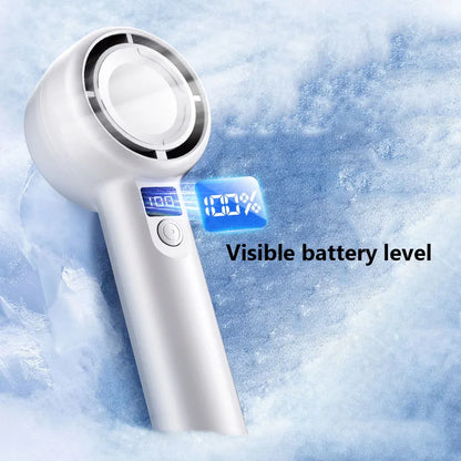 Portable Handheld Fan Small Cooling Fan USB Rechargeable Mute Cooler Handheld Fan Outdoors Mini Turbofan