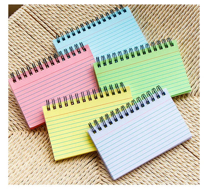 Simple Lined Spiral Notebook With Colorful Pages,Tearable Binding,Office Supplies Journal Diary Stationery Back To School