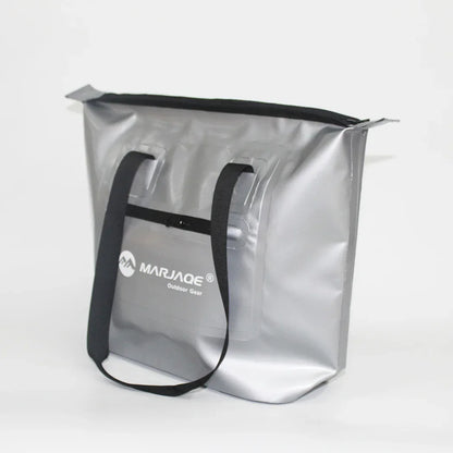 Waterproof Tote Beach Bag with Airtight Zipper Duffel Bag Dry Saddle Luggage Storage Beach Rafting Motorcycle Swimming Bags