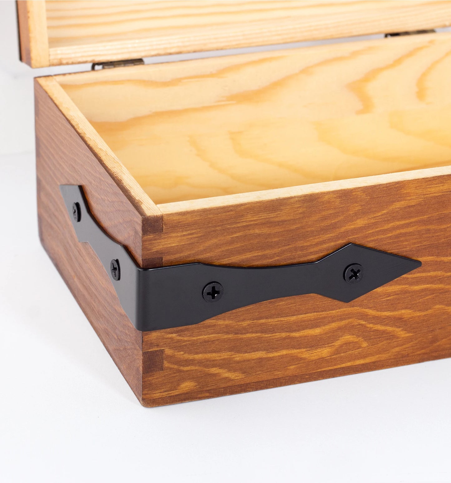 Black Metal Corner Protector Iron Decorative Corner Bracket Edge and Corner Guards for Wooden Table Desk Box Cabinet Furniture