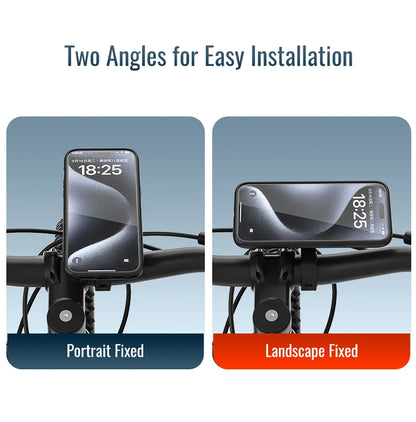 Magnetic Bike & Motorcycle Phone Mount - Universal Smartphone Holder with GPS Support, Secure Magnetic Attachment for Cycling