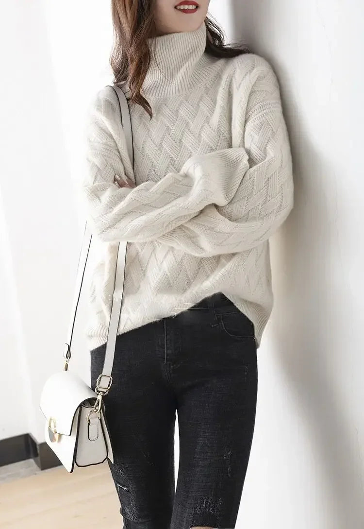 Oversize Thick Sweater S- XLWomen Loose Sweater Winter Casual Chic Cashmere Pullovers Pullover Female Long Sleeve