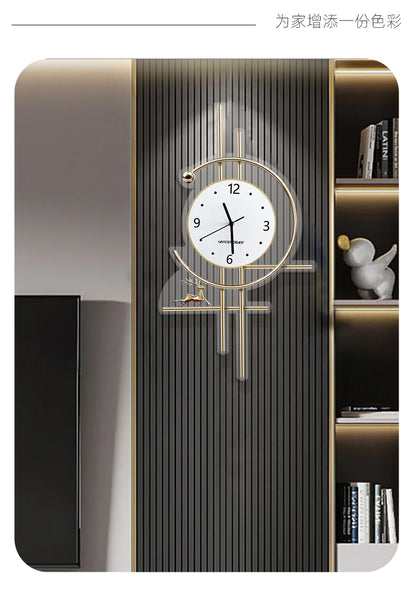 Metal Wall Art Bathroom Wall Clocks Living Room Xenomorph Design Creative Fashion Wall Watch Peacock Horloge Room Decorations