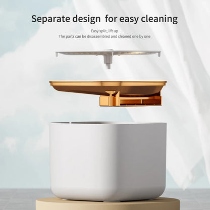 101oz/3L Pet Water Dispenser, Automatic Induction Circulating Filtering Cat Drinking Fountain, Prevent Slip Detachable Portable