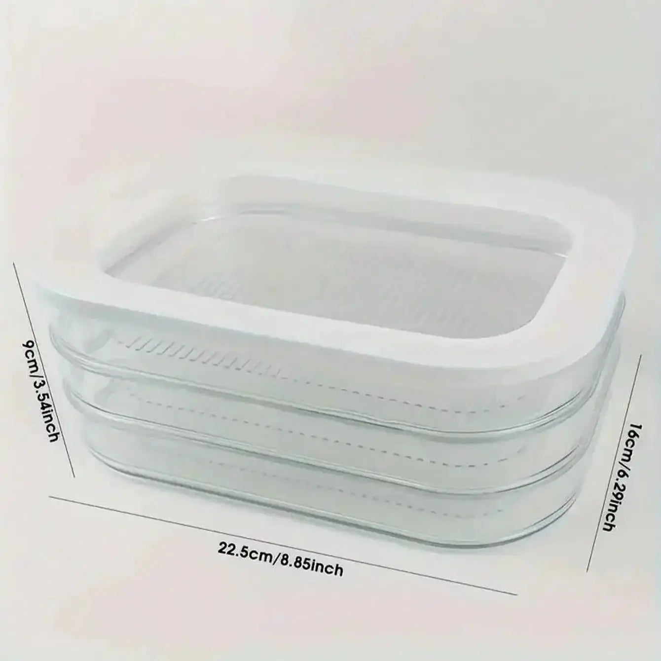 3-Tier Stackable Lunch Organizer – Fridge Container for Bacon, Cheese & Deli Meats w/Lid – Space-Saving Kitchen Storage