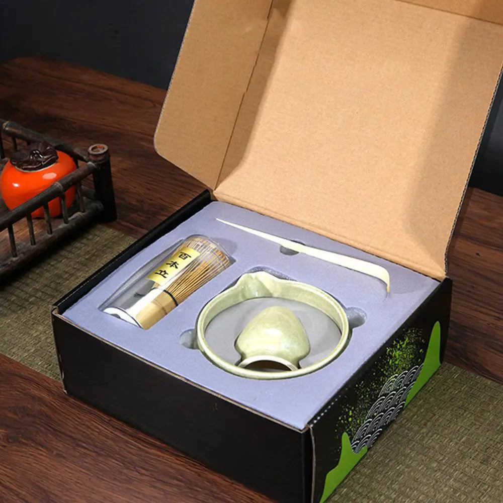 Japanese Tea Set 5-Piece Authentic Matcha Set Professional Matcha Whisk Set Matcha Kit For Matcha Lovers Novices Family Friends