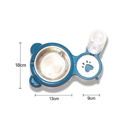 1pcs Blue Pet Dog Cat Bowl Fountain Automatic Food Water Feeder Container For Cats Dogs Drinking Pet Articles