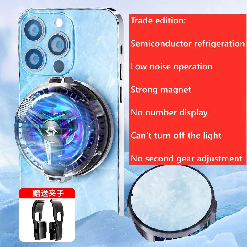 Magnetic Mobile Phone Radiator for Mobile Phone Tablet Semiconductor Mobile Phone Cooler Game Cooler Mobile Phone Cooling Fan