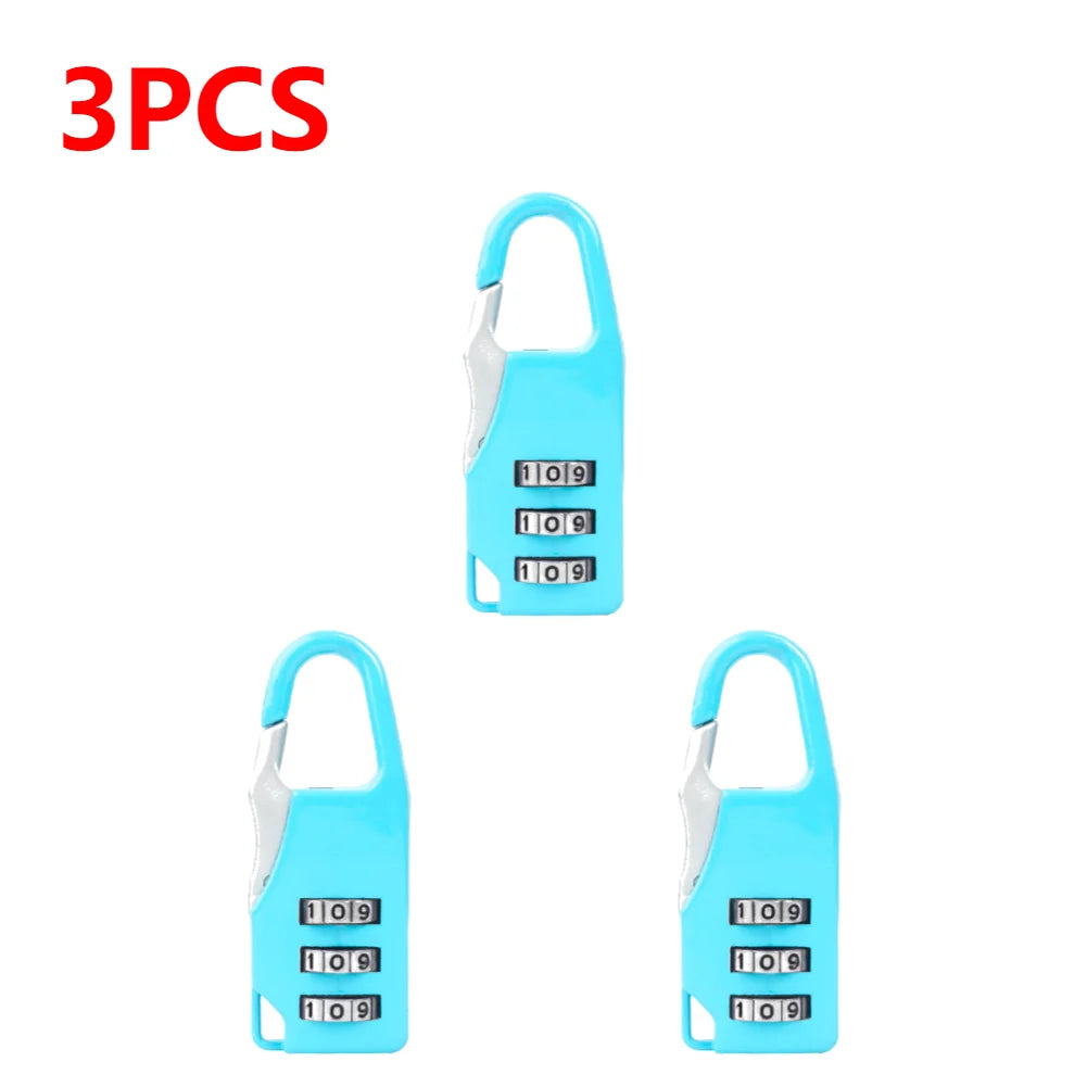 3 Digit Number Combination Pad Lock Padlock Outdoor Waterproof Lock Suitcase Luggage Security Coded Lock Zinc Alloy Code Lock