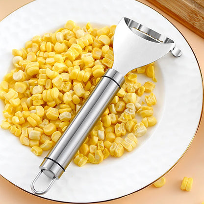 Stainless Steel Corn Peeler Corn Thresher Easy Peel Corn Stripper Handle Corn Knives Peeler Kitchen Fruit and Vegetable Tools