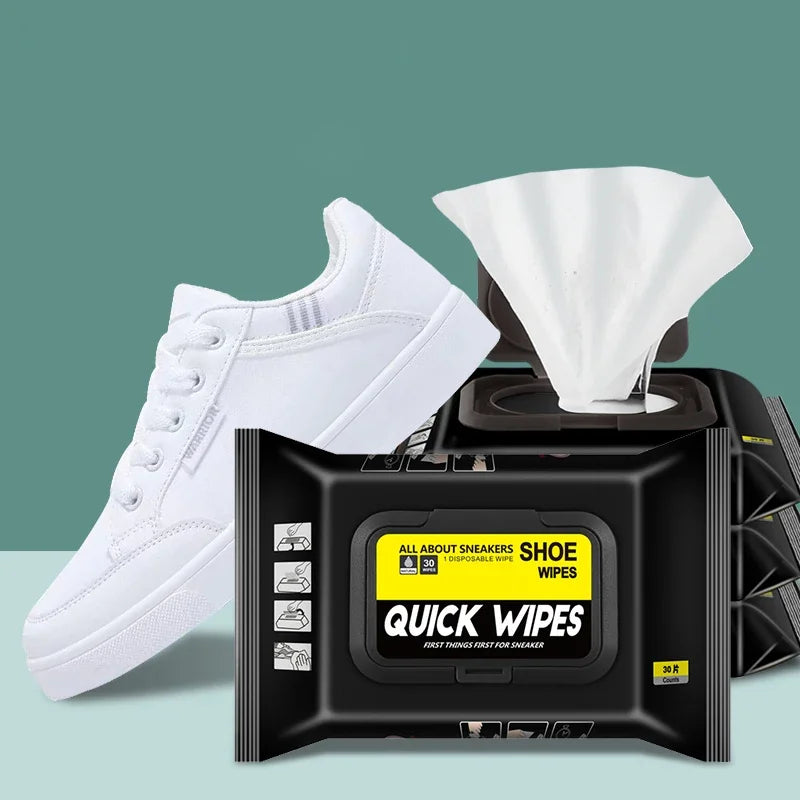 12Pcs/30Pcs Disposable Shoes Clean Wipes Portable White Shoes Cleaning Care Wipes Sneakers Cleaning Quick Wet Wipe VIE LENTE