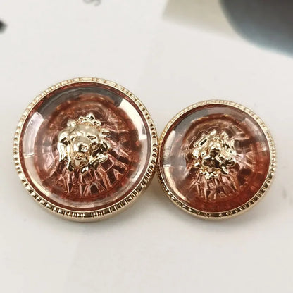 Luxury British Style Premium Metal Buttons for Coats & Fashion Apparel High-Grade Resin-Metal Combination 16/18/21.5mm 6pcs