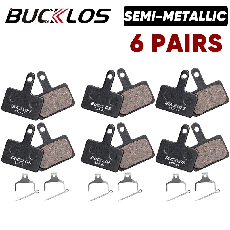 BUCKLOS MTB Bike Brake Pads Durable Hydraulic Disc Brake Pads fit B01S Semi-Metal MTB Road Cycling Wear Resistant Brake Pad Part