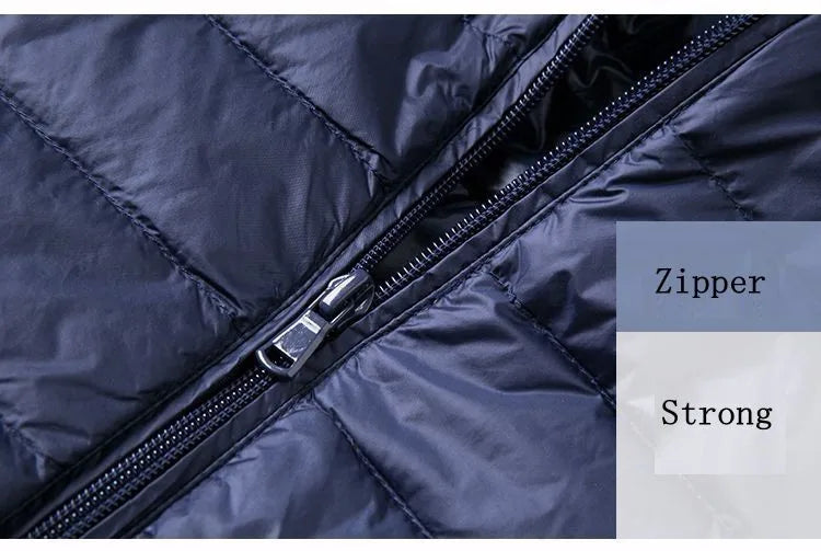 Winter Men's Down Jacket Ultra Light Down Jacket Men Windbreaker Feather Jacket Man Lightweight Portable Warm Coat Down Jacket