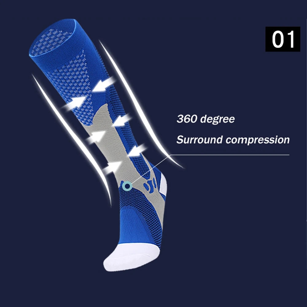 BraceTop 1 Pair Sports Stockings Compression Golf Sport Socks Medical Nursing Stockings Prevent Varicose Veins Socks Rugby Socks