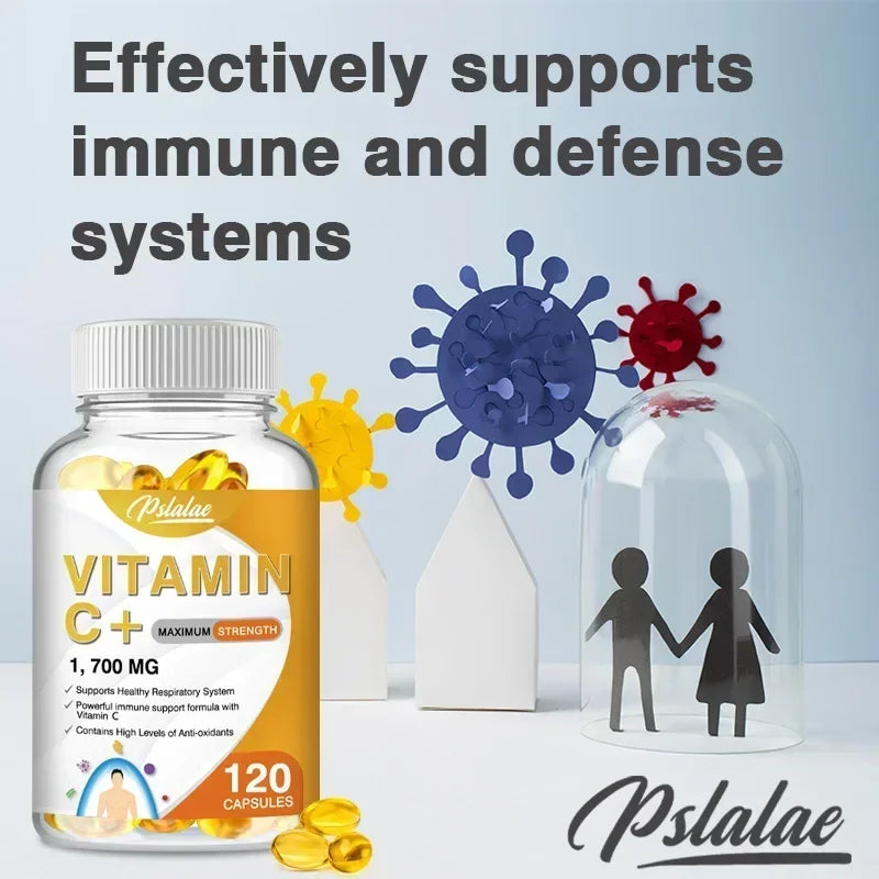 Vitamin C 1700 Mg - Powerful Immune Support, High Levels of Antioxidants with Vitamin D3, Zinc, Elderberry