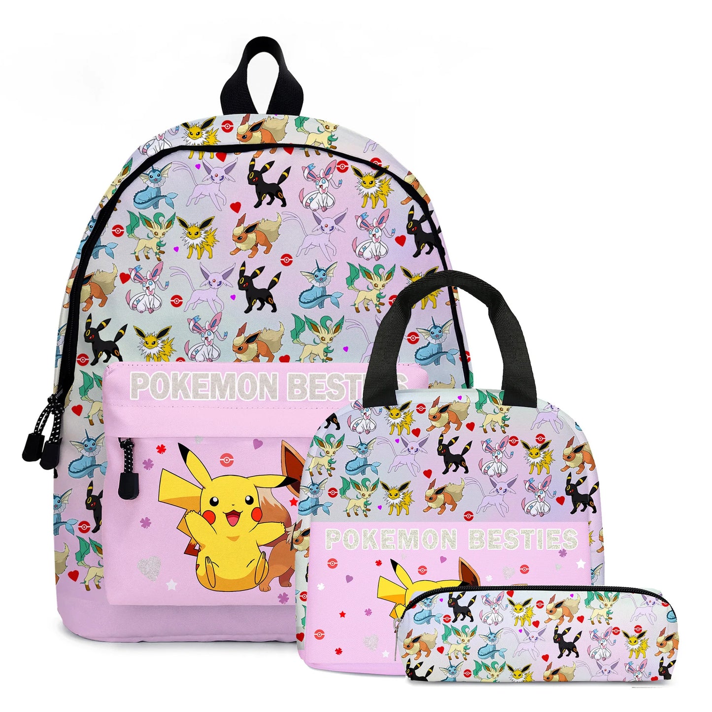 Pokemon Pikachu School Bags Backpacks Anime Kids Bags Kawaii Big Capacity Travel Bag Teenagers Schoolbag Girls Boys Rucksacks