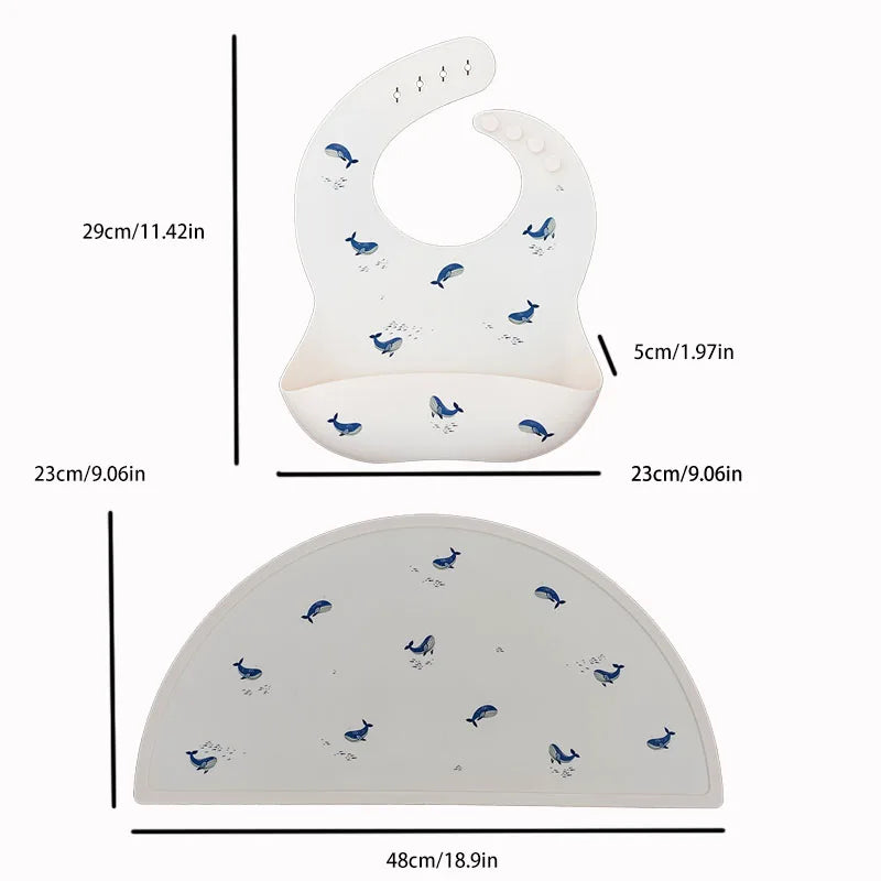 Baby silicone bib, bear bib, baby eating, children's complementary food, saliva bib, waterproof saliva towel