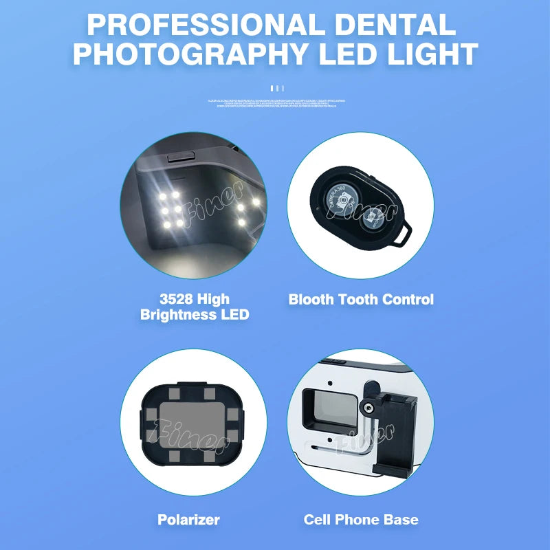 Dental Flash Photography  Light LED Photo Video Flash Light Oral Lamp with Tripod Polarizer Dentist Tool for Dentistry