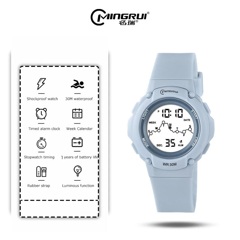 Kids Sport Watches Alarm Stopwatch Children Digital Watch For Boys Girls 30M Waterproof Cartoon Student Electronic Wristwatch