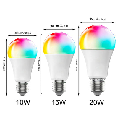 10W 15W 20W E27 LED Bulb Light Color Changing Spotlight IR Remote Control LED Bulb Smart RGBW Atmosphere Light Bar Home Decor