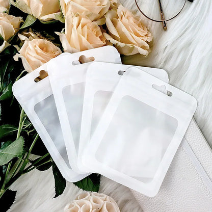 50Pcs Thicken Ziplock Bags Colorful Resealable Zipper Bags Pouch Jewelry Display Electronics Accessories Packaging Storage Bags