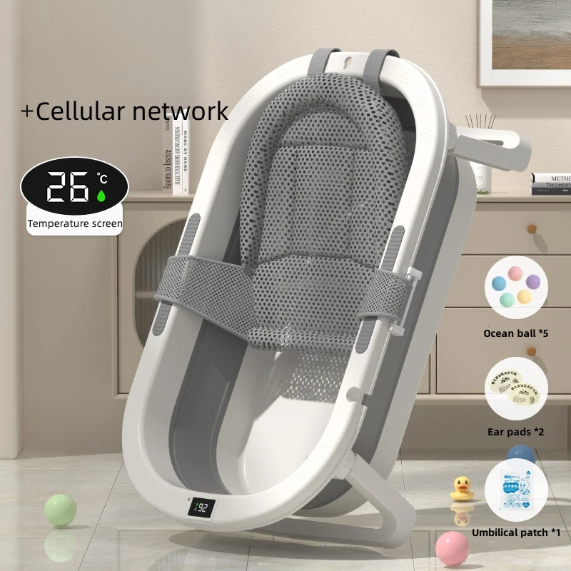 Baby bath tub Warm bath tub Baby foldable toddler sitting and lying Toddler household bathroom items