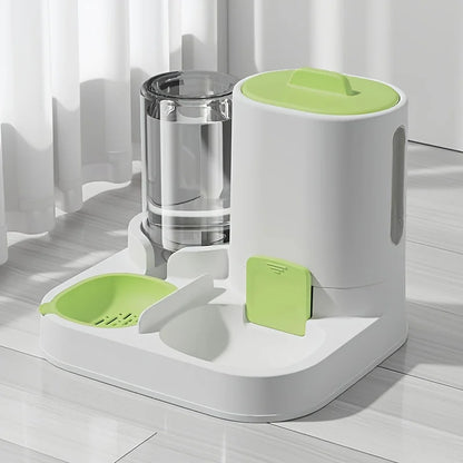 Pet automatic feeder, cat bowl, water and feed in one, plastic, two-in-one