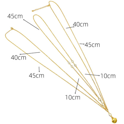 Sexy Lingerie Women Body Chain Simple Metal Scallop Pendant Transparent Waist Chain For Women Festival Outfit Jewelry