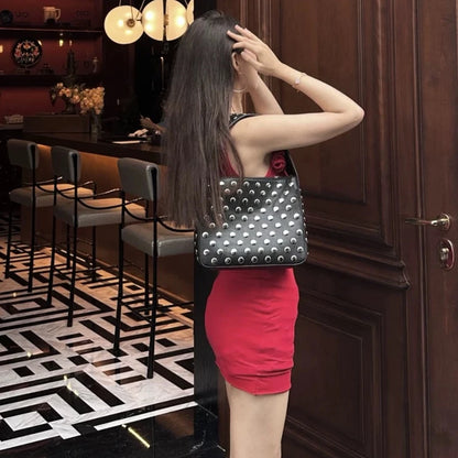 Studded Purses Y2k Shoulder Bag Punk Women Small Shouder Purse Vegan Leather Designer Handbags Streetwear