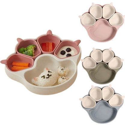 Toddler Baby Food Bowl Children's Tableware Babys Silicone Dishes Set Toddler Training Tableware Bowls Baby Feeding Set Silicone
