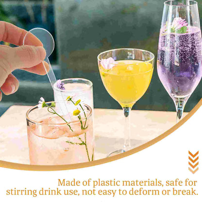 80 Pcs Coffee Stirrers Beverages Stirring Rod Plastic Sticks Mixing Drinks Swizzle Juice Cocktail