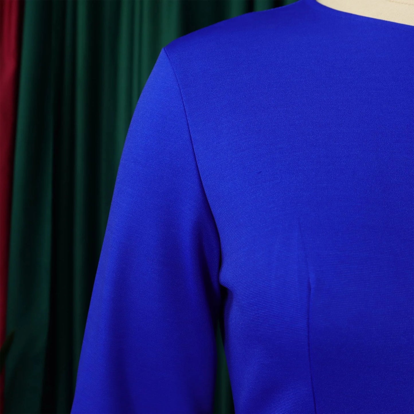 Elegant Office Dresses for Woman O Neck Full Sleeve Sheath Ruffles Package Hips Mid Calf Professional Business Work Dress Midi