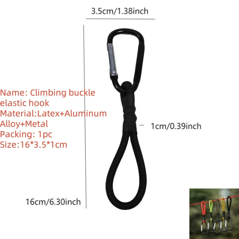 Large Carabiner Stroller Hooks Organizer Aluminum D Ring Spring Snap Keychain Clip Carry Handle for Hanging Purses Shopping Bags