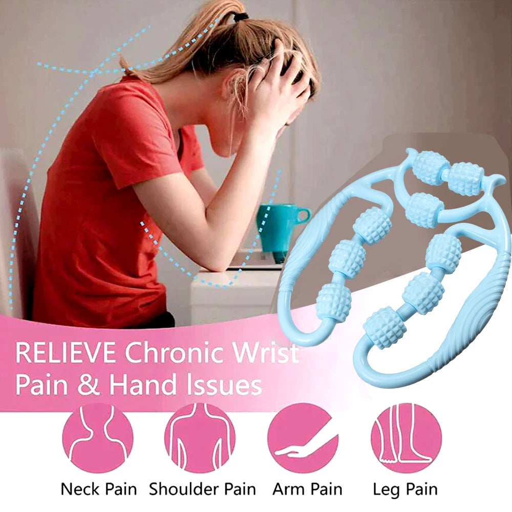 Massage Roller Anti-cellulite Massager Body Leg Slimming Roller Yoga Training Device U-shaped Pilates Muscle Relaxation Roller