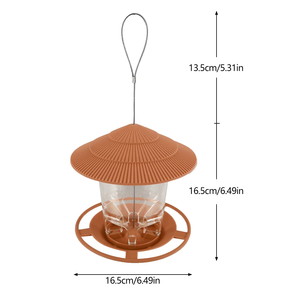Bird Feeder For Outdoors Hanging Heavy Duty Weather Resistance Wild Bird Feeder Ideas For Bird Lovers Food Container With Rope