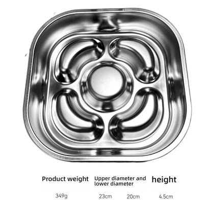 Stainless Steel Slow  steel slow food bowl for dogs, feeding basin for cats, anti choking and anti overturning bowl Pet supplies