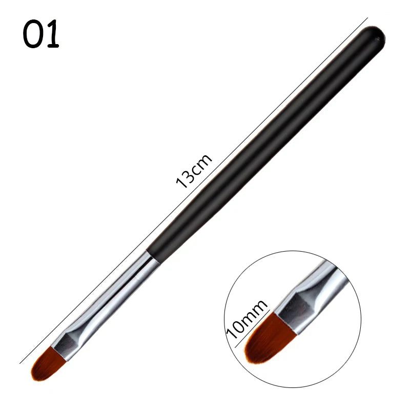 1-9PCS Nails Art Brush Pen 3D Tips Pattern Phototherapy Acrylic UV Gel Extension Builder Coating Painting Pen DIY Manicure Tools