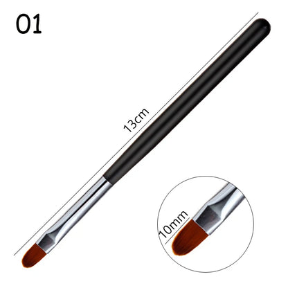 1-9PCS Nails Art Brush Pen 3D Tips Pattern Phototherapy Acrylic UV Gel Extension Builder Coating Painting Pen DIY Manicure Tools