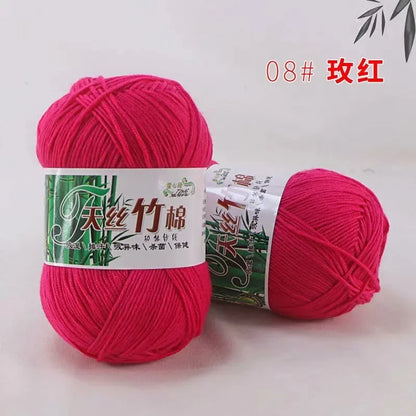 Tiansi Bamboo Cotton Yarn Bamboo Charcoal Cotton Hook Needle Thread Cotton Nitrile Woven Yarn DIY Weaving Material