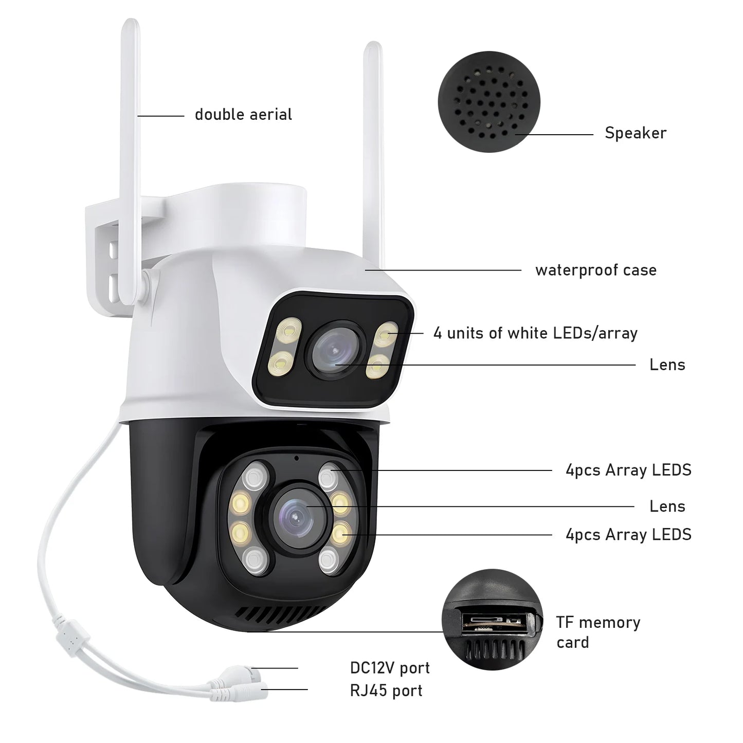 Icsee Camera Wifi Security Camera Wifi Security Camera Camera External Wifi Camera Camera 4K 3 + 3MP Brazil